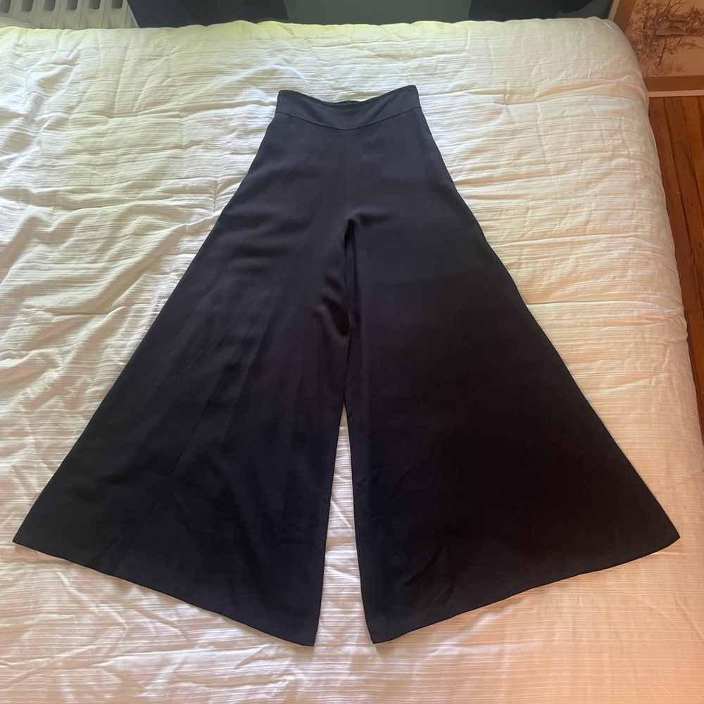 Balmain Black Wide-Leg Pants with Relaxed Silhouette